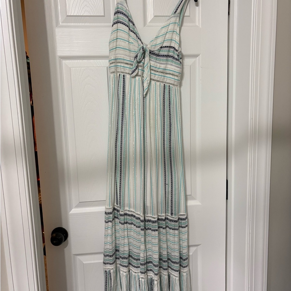 Allison New York Maxi Dress in Navy and White